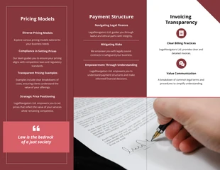 Dark Red Simple Business Legal Tri-fold Brochure - Página 2