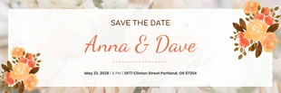 Free  Template: Brown and Orange Floral Wedding Banner