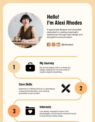 business Template: Plantilla personal de una página