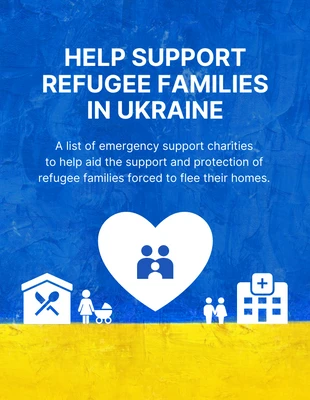 Free  Template: Apoie a postagem do Pinterest sobre a Ucrânia