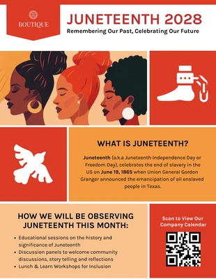 business  Template: Observing Juneteenth at Work Federal Holiday Poster