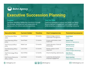 premium Template: Executive Succession Planning Template