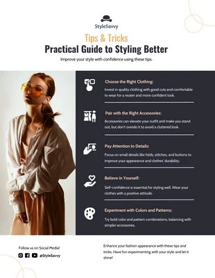 Free  Template: Fashion Tips & Tricks Infographic