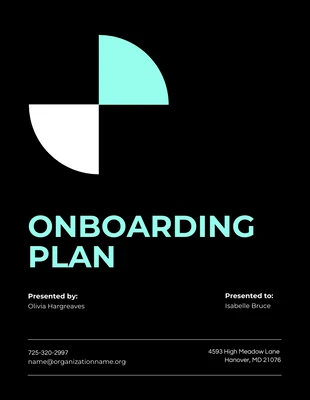 Free  Template: Dark Neon Onboarding Plan