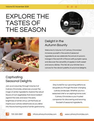 business  Template: Seasonal Ingredients Newsletter