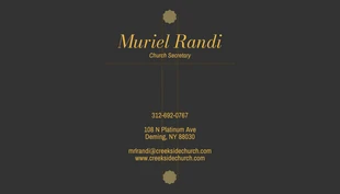 Dark Elegant Business Church Card - Seite 2