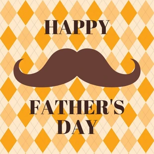 Free  Template: Mustache Father's Day Instagram Post
