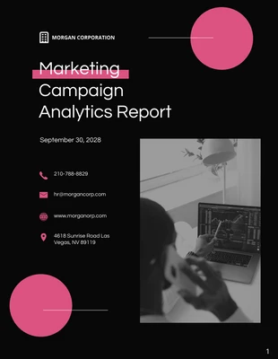Free  Template: Black and Magenta Data Report