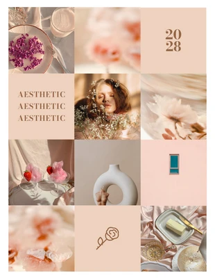 Free  Template: Cream Modern Aesthetic Photo Collages
