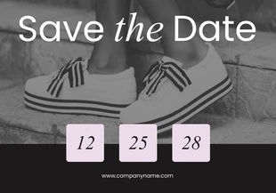 Free  Template: Aesthetic Typography Shape Sale Save The Date