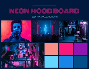Free  Template: Neon Mood Board