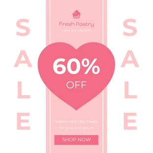 Free  Template: Pastry Sale Valentine's Day Instagram Post