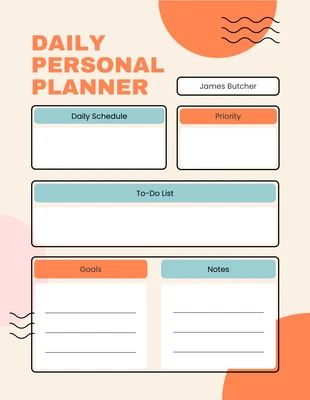 Free  Template: Creamy Orange Aesthetic Planner