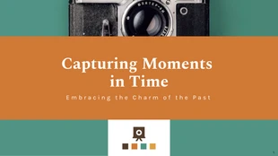 business  Template: Modelo do PowerPoint: capturando momentos no tempo vintage