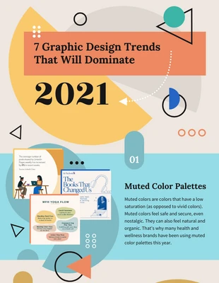 Free  Template: اتجاهات التصميم الجرافيكي 2021 انفوجرافيك