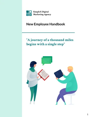 premium  Template: Clean and Simple Employee Handbook Template