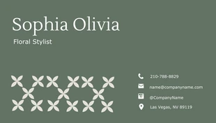 Brown Easy Floral Business Card - Pagina 2