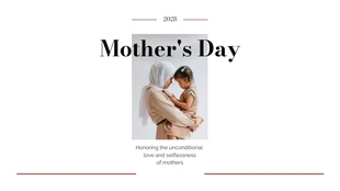 Free  Template: Presentación del día de la madre de diseño minimalista femenino