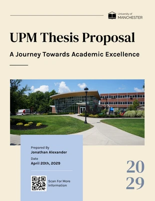 Free  Template: Modèle de proposition de thèse UPM