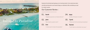 Free  Template: Striscione di recensione di Peach Beach