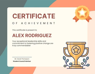 premium  Template: Colorful Modern Aesthetic Student Certificate