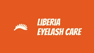 Free  Template: Orange Modern Lash Business Card