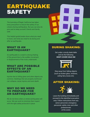 premium  Template: Earthquake Safety Informational Pamphlet