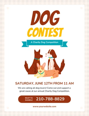 Free  Template: White Dog Contest Veranstaltungsplakat