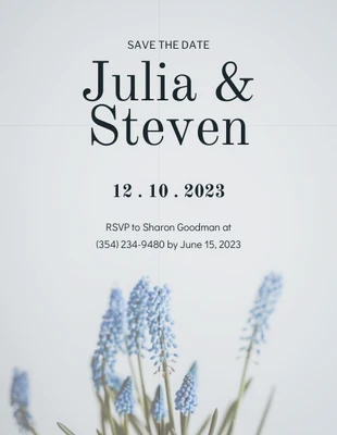 Free  Template: Invitación Light Save The Date