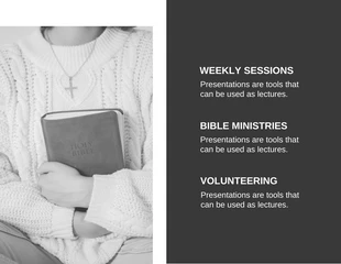 Black And White Modern Simple Workship Service Church Presentation - page 3