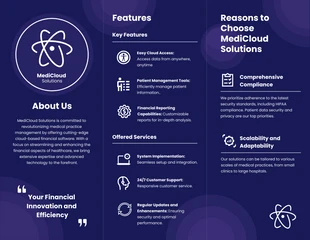 Cloud-Based Financial Software Z-Fold Brochure - Página 2