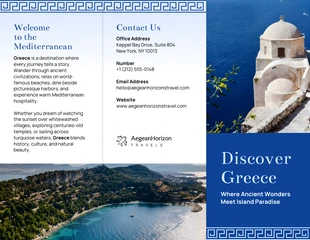Free Template: Brochure di viaggio della Grecia