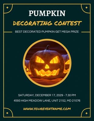 Free  Template: Pumpkin Decorating Contest Flyer