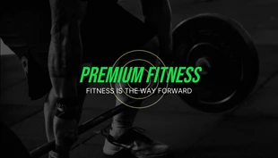 Free  Template: Dark And Green Professional Fitness Business Card