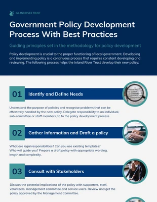 Free  Template: Government Policy Development Process Infographic