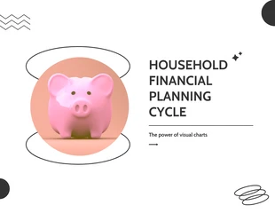 Free  Template: presentación de gráficos visuales financieros del hogar gris negro