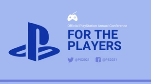 Free  Template: Banner azul do PlayStation Offline Twitch