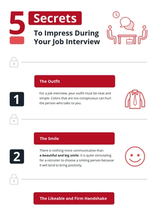 Free  Template: Infografía sobre la entrevista de trabajo