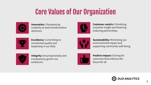 HR Guide to Company Core Values and Mission Presentation - Page 5