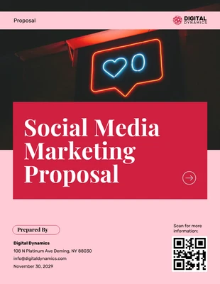 premium  Template: Propuesta de marketing en redes sociales
