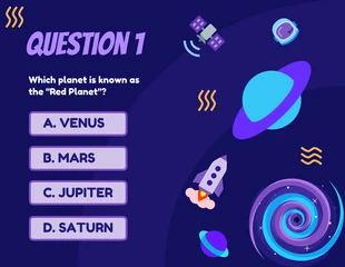 Purple Space and Planets Quizzes Presentation - صفحة 2