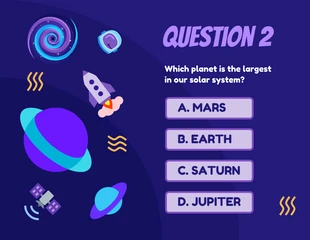 Purple Space and Planets Quizzes Presentation - صفحة 3