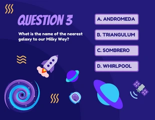 Purple Space and Planets Quizzes Presentation - Página 4