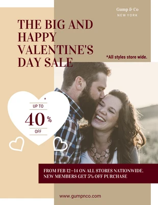 premium  Template: Upscale Valentines Day Sale Flyer