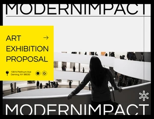 Free  Template: Presentación de propuesta de exposición de arte moderno