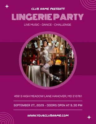 Free  Template: Flyer pour la fête de la lingerie