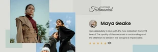 Free  Template: Grey Fashion Review Banner