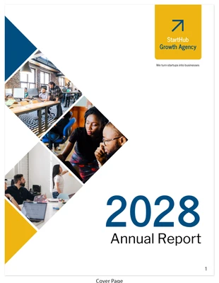 business and accessible Template: Rapport annuel de l'Agence de marketing de croissance