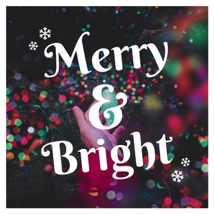 Free  Template: Merry and Bright Instagram Social Media Post