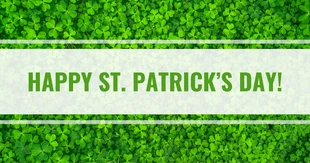 Free  Template: Sehr grüner Facebook-Beitrag zum St. Patrick's Day